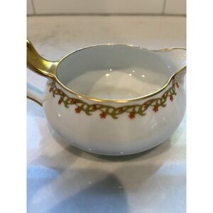 Haviland Schleiger 101 Green And‎ Red Floral Scroll Creamer